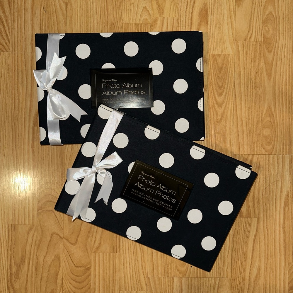 Black and White Polka Dot Photo Albums